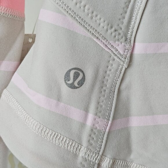 NWT LULULEMON PSHD/BRLY Pink Multi Stripe Cottony Soft Forme Jacket 4 - Picture 7 of 8
